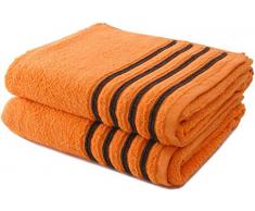 Lot de 2 Draps de Bain 100x150 cm 100% Coton - 550 GR/m2