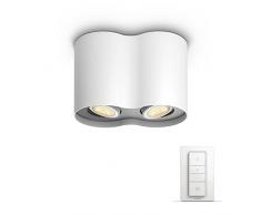 Philips Hue White Ambiance PILLAR Spot 2x5.5W - Blanc (tÃ©lÃ©commande incluse)
