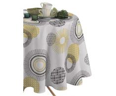 CALITEX Nappe Toile cirée Ronde, Gold, 140 cm