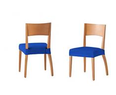 Housse pour chaise housse de chaise assise 24x30x6 cm Bleu électrique, 2 Unités