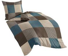 Bierbaum Conception de Linge de Lit, Castor Fin, Moka, 155 x 220 cm + 80x80 cm, Taille Confort