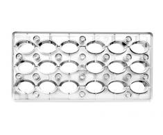 Ibili 799301 Moule pralinÃ© magnÃ©tique Ovale Polycarbonate Clair 30 x 14 x 2 cm