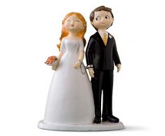 Mopec Y835 Figurine pour gÃ¢teau Design Couple de mariÃ©s 21Â cm