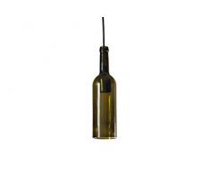 interfan Lampe suspension en forme de bouteille de vin rouge E27, Vert foncé