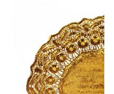 Garcia de Pou 100 unité Ronde napperons, 24 cm, Litos en métal, Doré, 24 x 30 x 30 cm