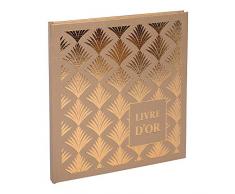 Livre dor 9522e 140 pages tranche or - Format 21x19cm - PALMYRE Gold motif Palmier