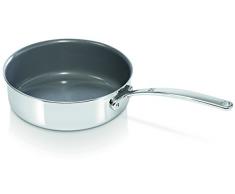 Bekaline 13415254 Tri Lux Sauteuse + couvercle en acier inoxydable Triply intérieur céramique 24 cm