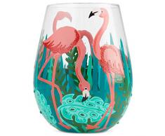 Lolita 6004761 Verre A Eau Flamant Rose, Multicolore