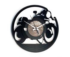 Disc O Clock DOC053 Pendule Disque 33 Tours CafÃ© Racer Noir
