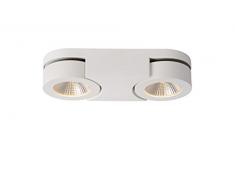 Lucide MITRAX - Spot Plafond - LED Dim. - 2x5W 3000K - Blanc