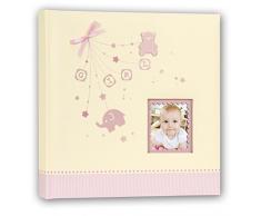 Zep AS242420P Collection Baby Alison Album Photo Traditionnel avec 40 Pages Ivoire/Rose 24 x 24 cm