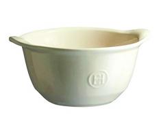Emile Henry EH022149 Bol Ã gratiner, CÃ©ramique, Blanc Argile, 0.55 litres