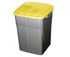 M-Home | EcoBin 25L Gris/Jaune | Poubelle de Tri | Connect Ready