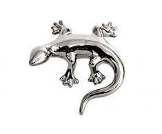 Sukima Decor Figurine avec Motif lÃ©zard, cÃ©ramique, Argent, 19Â cm