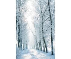 Poster vertical XL déco GIVRE MATINAL 150 x 240 cm | Trompe lÅil Déco murale Qualité HD Scenolia