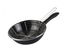Megafesa 01102881 - Poêle à Frire avec Panier, 26 cm, Noir