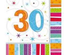 amscan International Lot de 16 Serviettes de Table en Papier pour Anniversaire