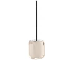 Gedy Chanelle Brosse WC, Résine, Beige, 8,6 x 10.6 x 45,7
