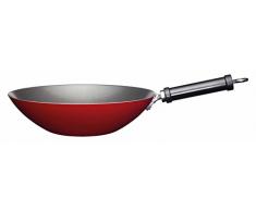 Kitchen Craft World of Flavours Chinois antiadhÃ©sif Wok en Acier Carbone, 30Â cm (30,5Â cm)Â âÂ Rouge