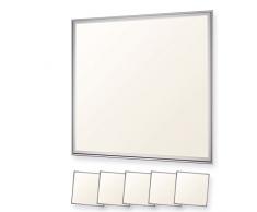 5x LEDVero 60x60 Panneau Ultraslim de LED dimmable - 36W, 3000lm, 3000K Plafonnier encastré avec clips de montage et transformateur EMV2016 dimmable - blanc chaud
