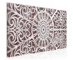 Tableau decoration murale Mandala 200 x 80 cm - XXL Impression sur Toile Salon Appartment 5 Parties - prêt à accrocher - 109655a