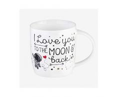 LEGAMI Liens aphorisme Bonjour Mug, Multicolore, 9Â x 9Â x 8Â cm to The Moon&Back 9x9x8 cm Multicolore