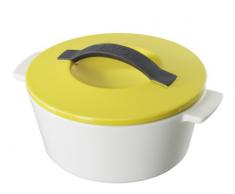 Revol 643862 Coffret Cocotte Rond avec Couvercle Porcelaine Jaune Seychelles DiamÃ¨tre 16,4 cm