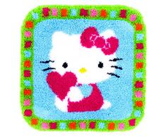 Kit tapis modelé au point noué Hello Kitty & coeur