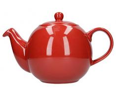 Théière London Pottery Globe avec passoire, Céramique, Rouge, 8 Cup (1.8 Litre)