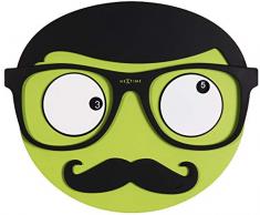 NeXtime Mr. Moustache Horloge Murale, Vert