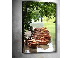 Bonamaison Peinture sur toile, multicolore, 50 x 70 cm - ConÃ§u et fabriquÃ© en Turquie