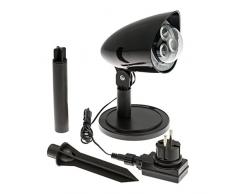 Projecteur Ã©toiles, Ã¸ 10Â x 16Â x h 45Â cm, LED Blanc Froid, Rotation Automatique