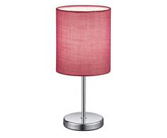 Reality Leuchten Lampe de table Jerry, abat-jour en tissu, E14, 40Â W, Violet, 13Â x 13Â x 28,5Â cm