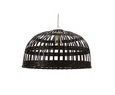 Luminaire Phuket 40, suspension bambou, 60 W, noir, ø 40 x H 22 cm