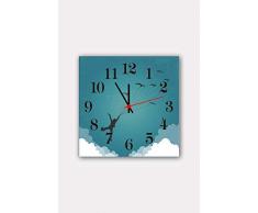 Bonamaison Horloge Murale en MDF, Multicolore, 30 x 30 cm