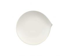 Villeroy & Boch Flow Assiette petit-déjeuner, 23 x 22 cm, Porcelaine Premium, Blanc