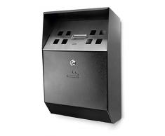 Lacor 63342 63342 Cendrier mural en acier inoxydable 18/10 Noir