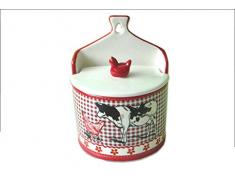 REVIMPORT 02/2407 Boîte à épices, Céramique, Rouge, 0 cm