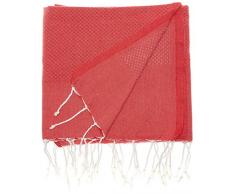 1001 Foutas Fouta nid Abeille Rouge + kit argan Jasmin+Ã©ponge loofah 100% Coton