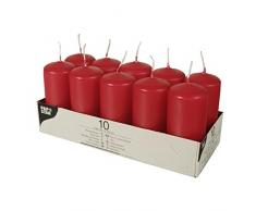 Papstar bougies / pilier rouge (10 pièces)