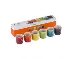 Le Creuset, Set de 6 Tasses à Espresso, à 8,5 cm, Céramique, Arc-en-ciel