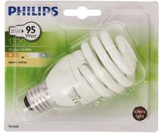 Philips Ampoule FluoCompacte Spirale Culot E27 20 Watts Consommés Ãquivalence Incandescence : 92W