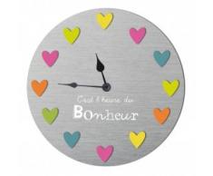 Bruit de cadre B2504 A la Folie Pendule avec MÃ©canisme MÃ©tal Multicolore 40 x 2 x 40 cm