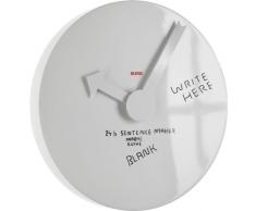 Alessi Mgu02 1 Blank Wall Clock Horloge Murale en Aluminium, Blanc, InachevÃ©e, Fournie avec Un Feutre Pour Personnaliser Les Heures