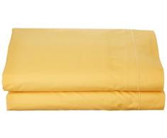 ESSIX Drap de lit uni, Coton, Jonquille, 240x300 cm
