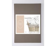 Comptoir du Linge DH371419 Drap Housse Uni Coton Taupe 190 x 140 cm