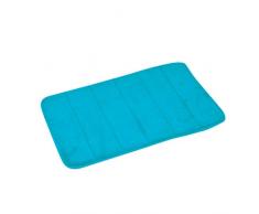 Douceur dInterieur 6GMB271BL Vitamine Tapis MÃ©moire de Forme Uni Polyester Bleu OcÃ©an 60 x 40 x 1 cm
