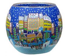 Him CC255 photophore Verre marchÃ© de NoÃ«l (Christmas Fair), Multicolore, 11x11x9 cm