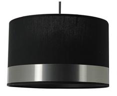 Suspension Silver, 29 cm Noir/Acier Brossé