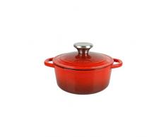 Sitram 712393 TRADIFONTE COCOTTE EN FONTE DACIER EMAILLE, 1.2 liters, Rouge/Noir